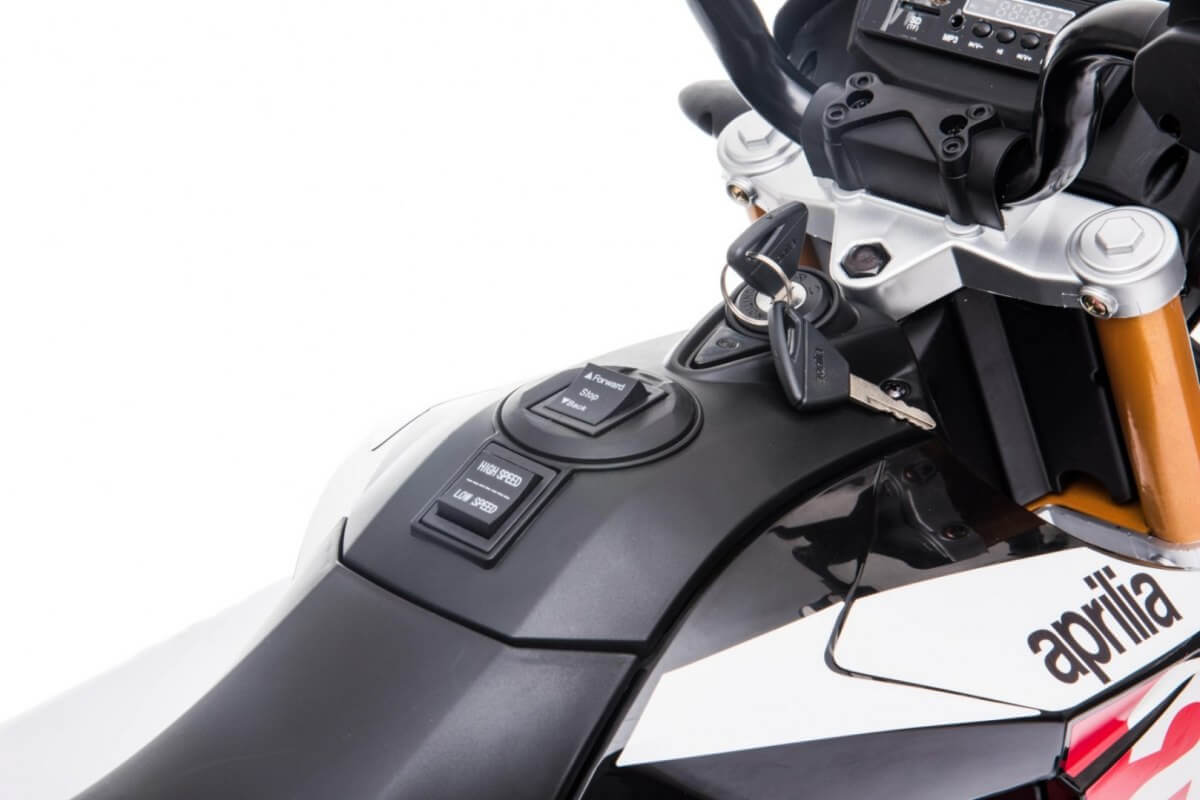 Motocicleta electrica pentru copii APRILIA DORSODURO 900 (A007), Negru - imagine 7