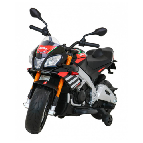 Motocicleta electrica pentru copii 12 Volti Aprilia Tuono V4 (A010) Negru