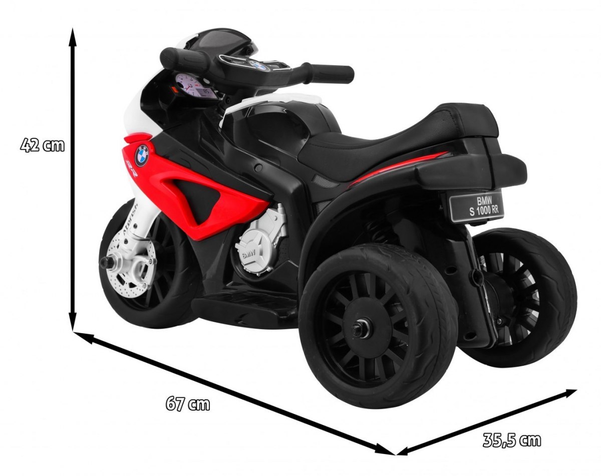 Motocicleta electrica mica de 6 volti, BMW S1000 RR (5188) Rosu - imagine 2