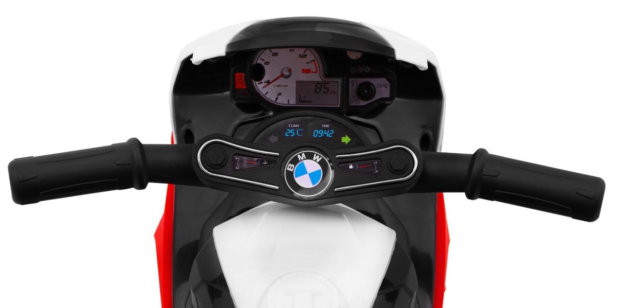 Motocicleta electrica mica de 6 volti, BMW S1000 RR (5188) Rosu - imagine 9