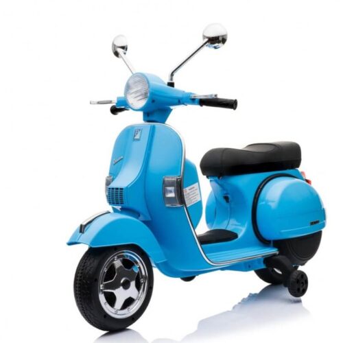 Motocicleta electrica pentru copii Scuter Vespa 12V 50W (PX150) Albastru