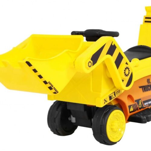 Tractor electric pentru copii cu cupa (309), Galben