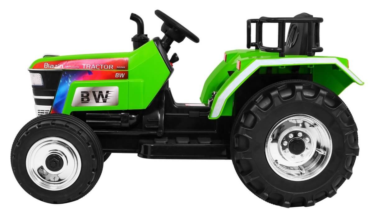 Tractor electric pentru copii cu roti mare BLAZIN (2788) Verde - imagine 4