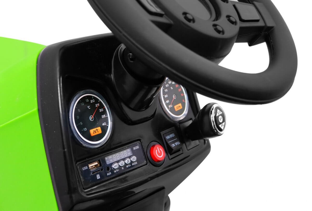 Tractor electric pentru copii cu roti mare BLAZIN (2788) Verde - imagine 6
