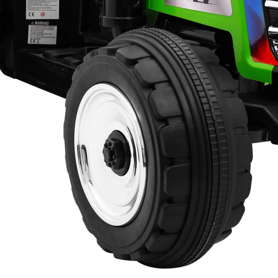 Tractor electric pentru copii cu roti mare BLAZIN (2788) Verde - imagine 7