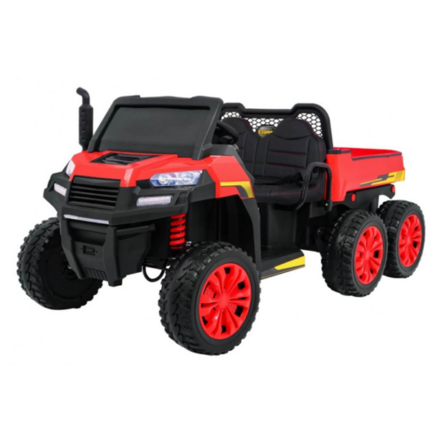 Masinuta electrica „Tractor tip ferma” 4×4 LUX cu remorca ( A730) Rosu